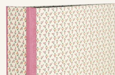 Folder with floral paper pink yellow green